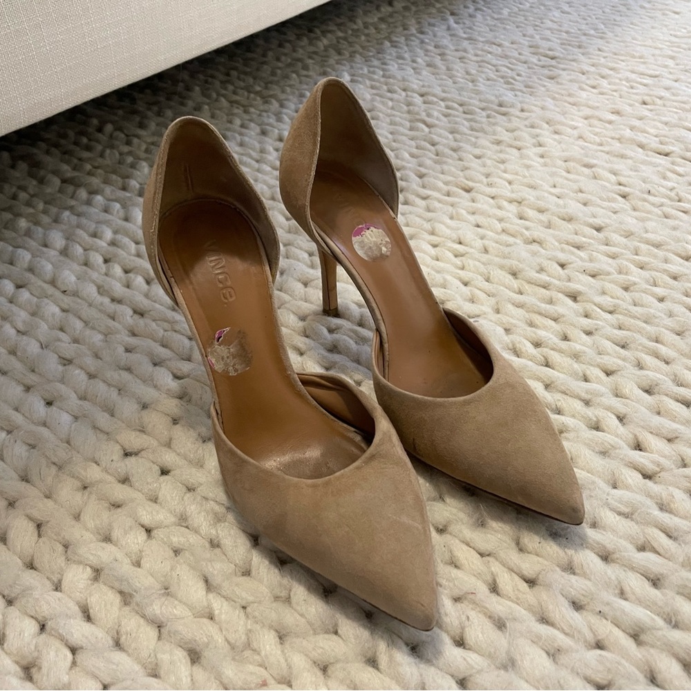 Women’s Theory suede heels shoes 8.5